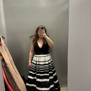 Xscape Black and White Formal Dress